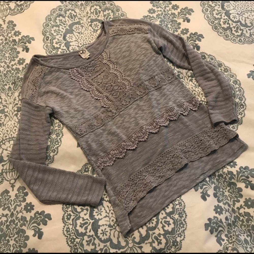 One September • Gray Detailed Top